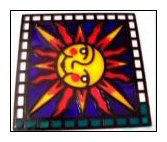glass painting a suncatcher