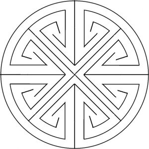 Celtic Glass Painting Design