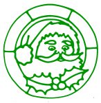 Glass Painting Father Christmas design.