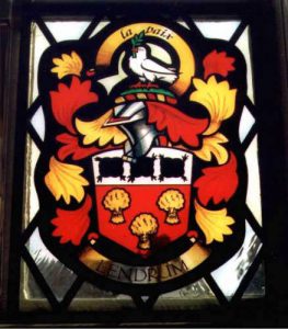 Glass Painted Lendrum Family Arms by Arthur Vanson