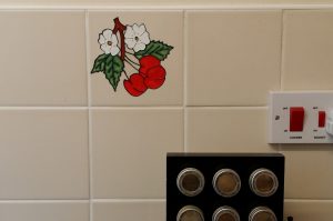 You can put Peelies on tiles.