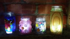 Glass Painting Jam Jars and Mason Jars.