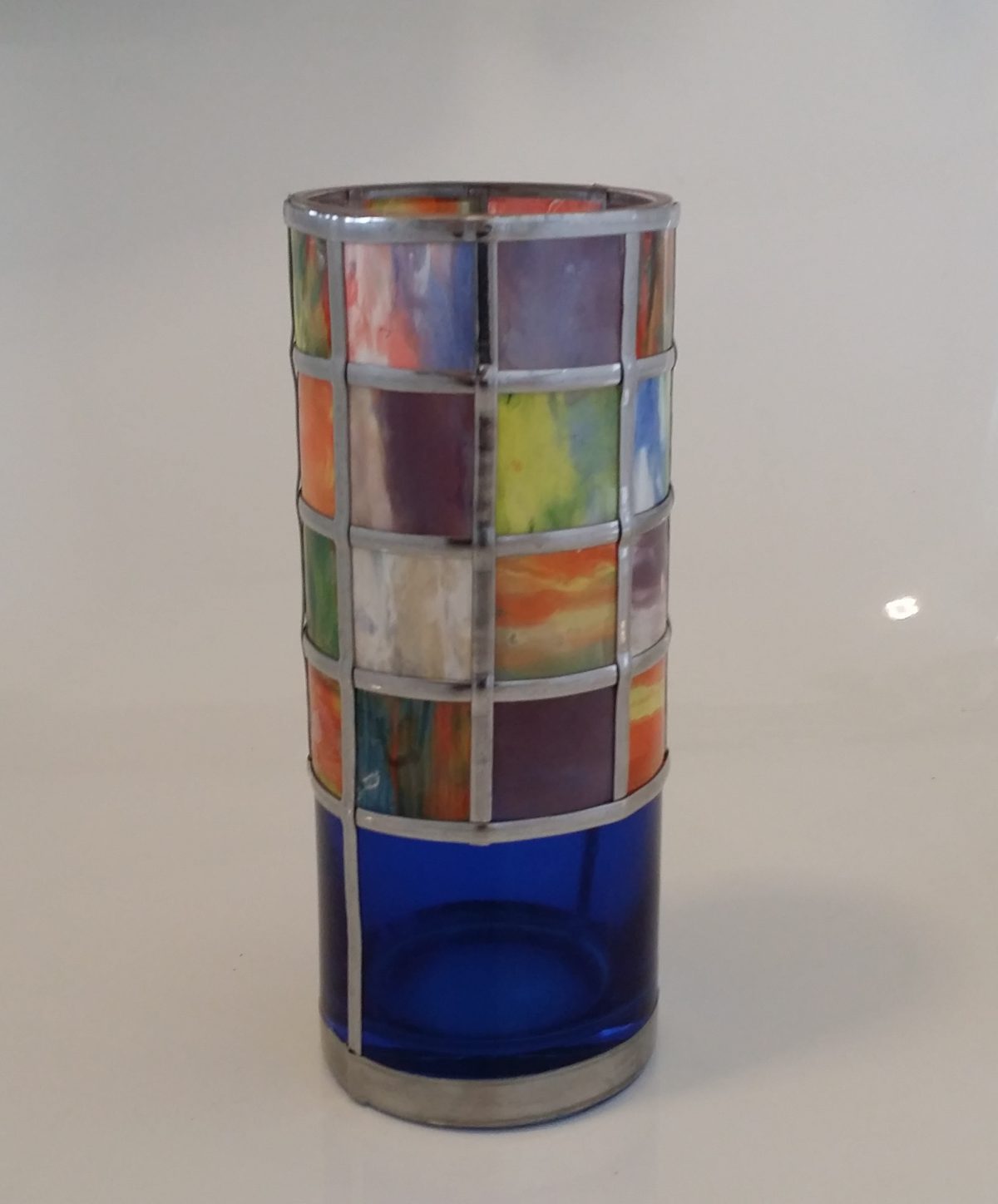 Mosaic Glass Painted Vase Project.