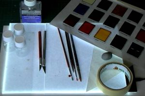 Glass Painting Equipment.